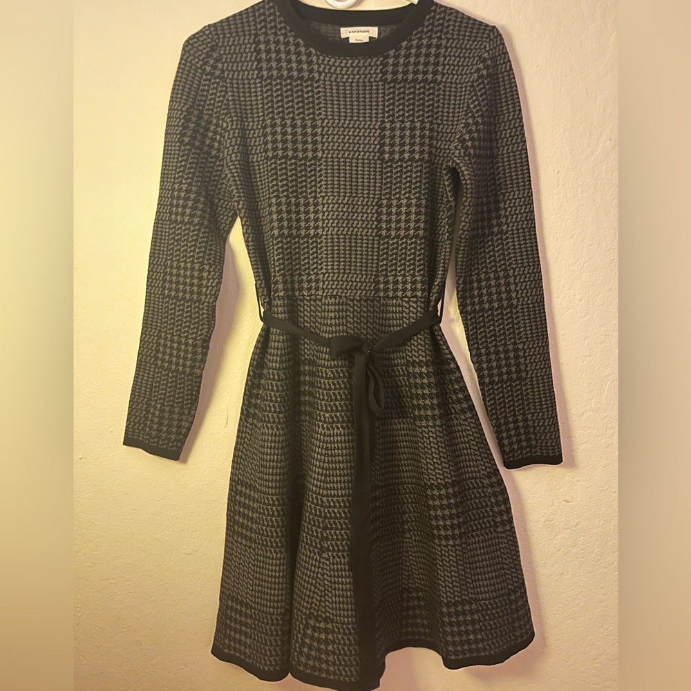 Black and Grey long sleeve dress